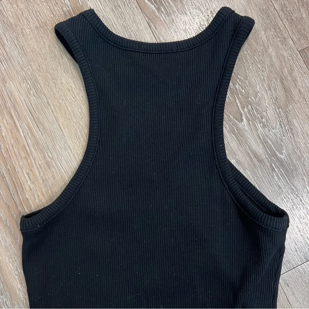 Agolde Bea Cutaway Tank Ribbed Black - Picture 5 of 10